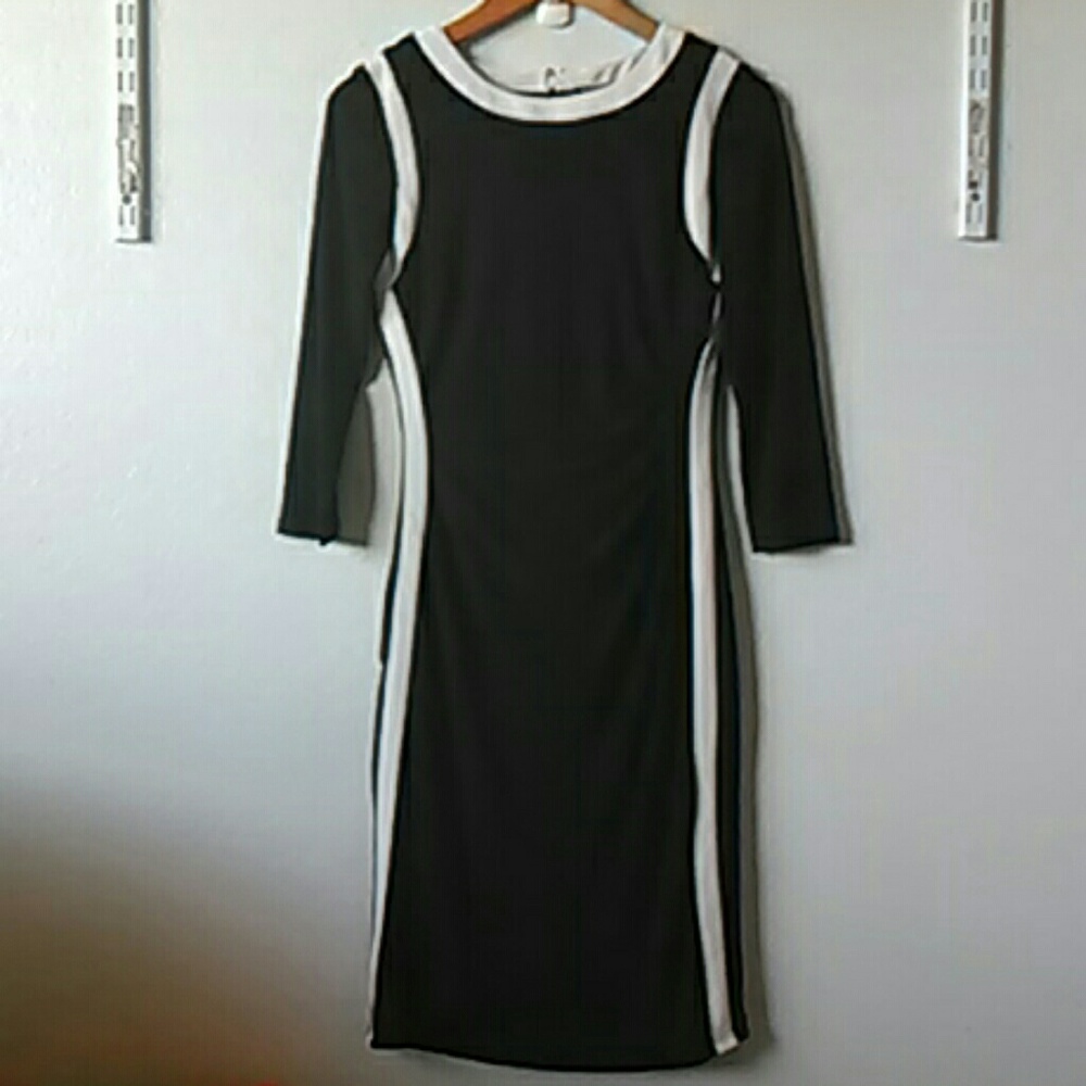 Chaps Black and white Dress NWOT